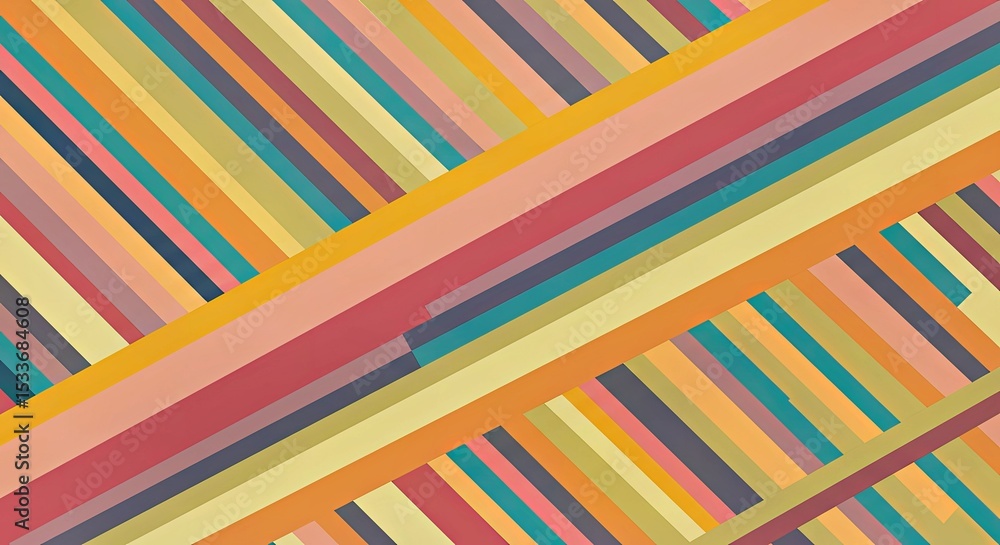 Poster unique asymmetrical stripe design expressive dynamic pattern artistic playful shapes