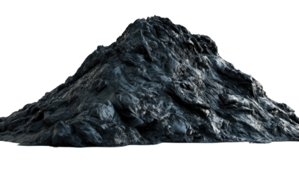 Dark, rocky mountain peak against black