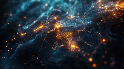 Global network of illuminated connections