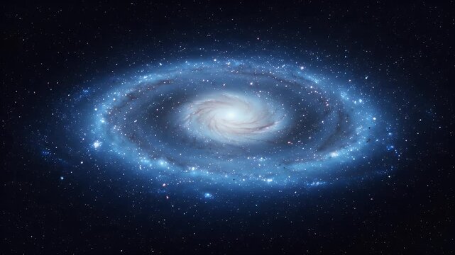 Spiral galaxy in deep space
