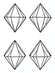 diamond line art shines bright with pure elegance.eps