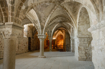 Interior of Mont Saint-Michel Abbey