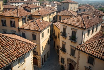 Obraz premium roofs of houses4