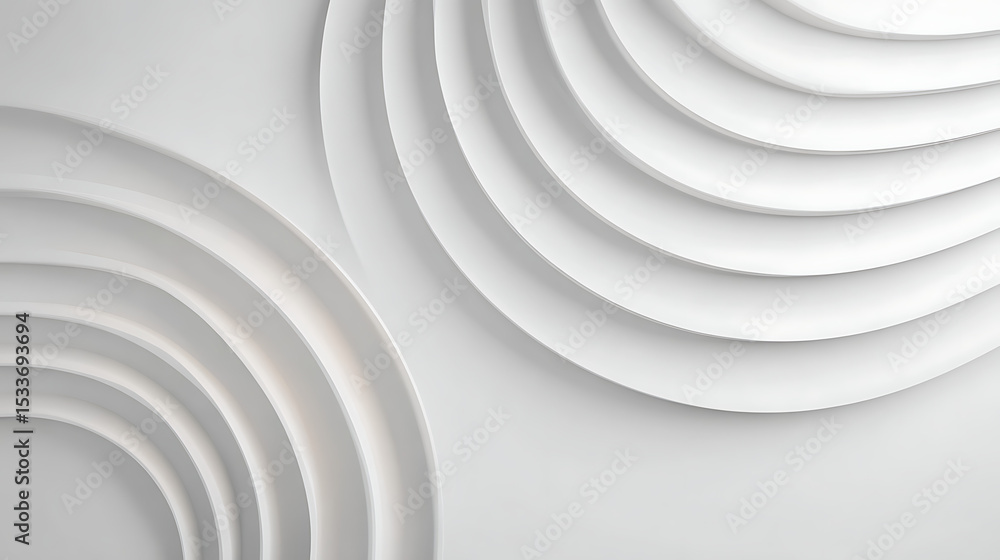 Poster 3d rendering of abstract curve shape geometry white background 46700286 1