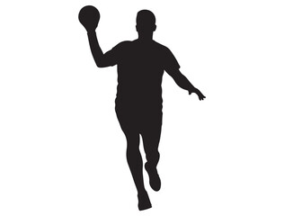 HAND BALL PLAYER SILHOUETTE
