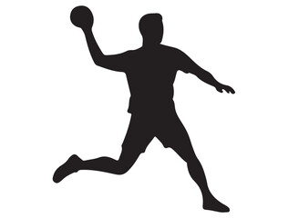 HAND BALL PLAYER SILHOUETTE