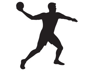 HAND BALL PLAYER SILHOUETTE
