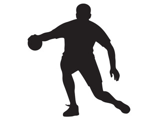 HAND BALL PLAYER SILHOUETTE
