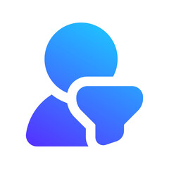 user funnel gradient fill icon