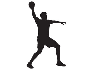 HAND BALL PLAYER SILHOUETTE
