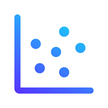 scatter plot gradient fill icon