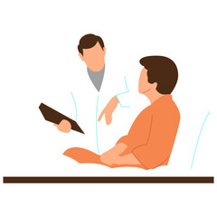 Doctor Explains Progress of His Patient's Health