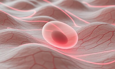 Blood Cell Flowing Through Vein