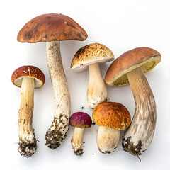 mushrooms isolated on white background