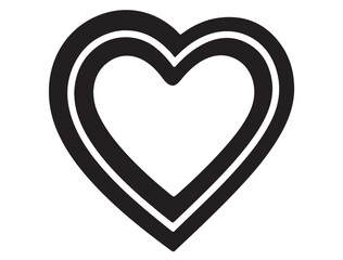 HAND DRAWN HEART SHAPE SILHOUETTE