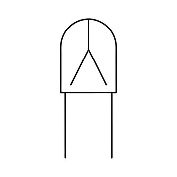 zener diodes line art on white background