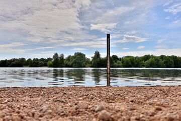 Gifizsee in Offenburg bei Niedrigwasser