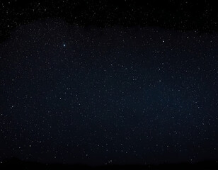 Fototapeta premium A magical night sky with glowing stars and a crescent moon, ample copy space, starry night sky