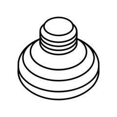 ceramic insulators line art on white background