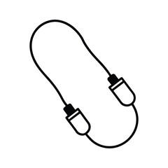 cable lugs line art on white background