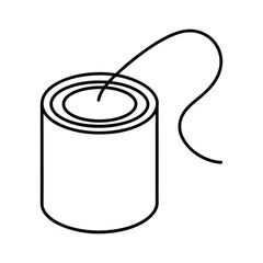 tinned copper line art on white background