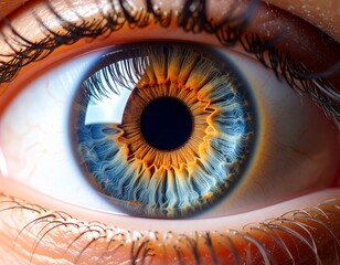 An extreme macro front look of an eye’s pupil. © Andre