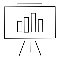 Presentation whiteboard icon vector