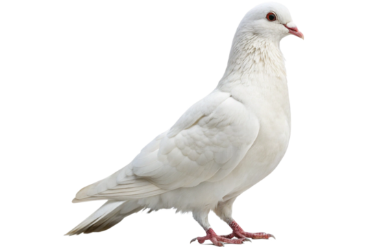 Dove – Peaceful White Bird Isolated on Transparent Background