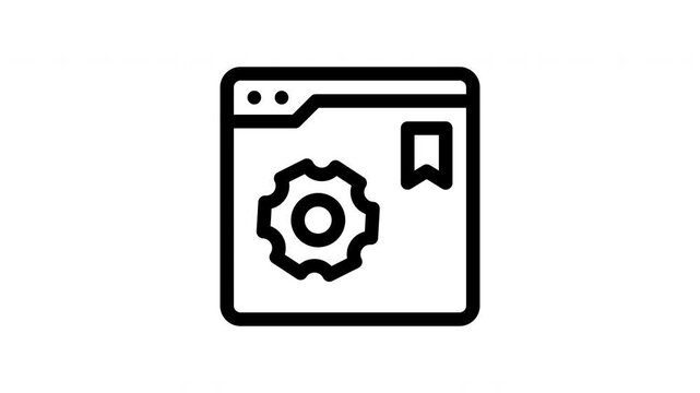 bookmark minimalist stroke animation