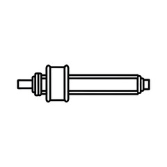 pto shaft line art on white background