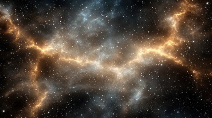 Obraz premium Stunning cosmic scene featuring vibrant nebulae and twinkling stars, showcasing beauty
