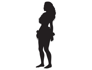 HAWAIIAN GIRL SILHOUETTE