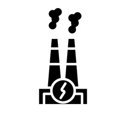 Geothermal Plant icon Design