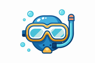 snorkeling mask tube bubbles