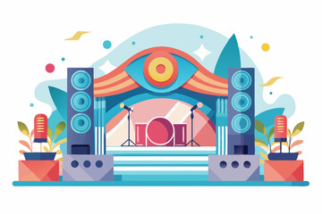 summer concert stage speakers