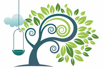 tree swing leafy branch