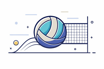 volleyball net flying ball
