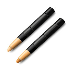 Illustrations of cosmetic products and teenage models in various makeup scenarios, isolated on white background for commercial beauty and skincare concepts.