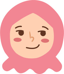 ShyMuslim girl expression 