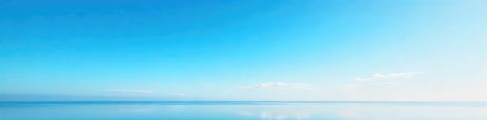 Obraz premium A serene view of a vast, clear blue sky, inviting contemplation and tranquility Perfect for travel, nature, or peaceful themes , high, outdoor