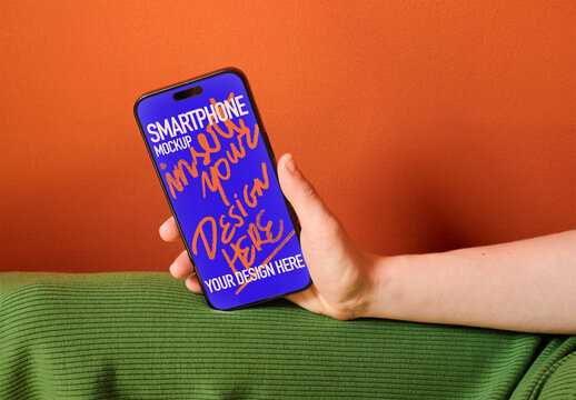 Smart Device Mockup With Blank Screen Display