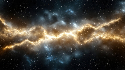 Obraz premium Stunning cosmic scene featuring streams of light and dark matter starry background