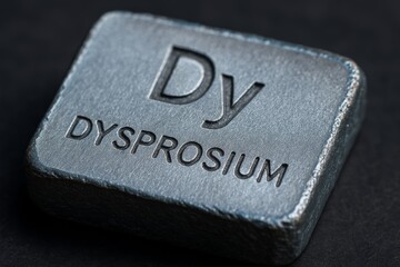 Silvery Dysprosium &ndash; Close-Up of Rare Earth Metal