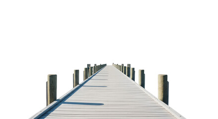 Fototapeta premium Pier vanishing into enigmatic darkness