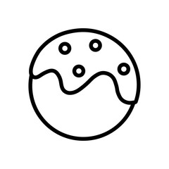 Cookie icon vector. Pastry illustration sign. Biscuit symbol. Baked goods Logo. Cookie web icon.