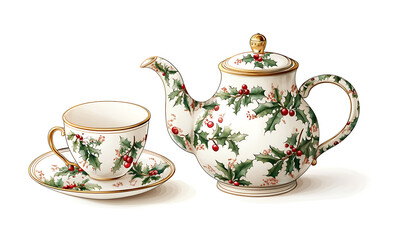 Elegant Christmas and New Year designs with festive ornaments