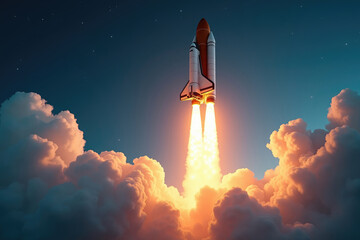 Pixel Art Space Shuttle Launch A Journey Beyond