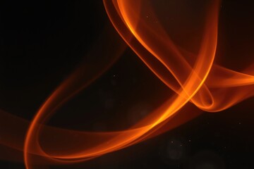 Fiery Abstract Swirls Orange Smoke Design