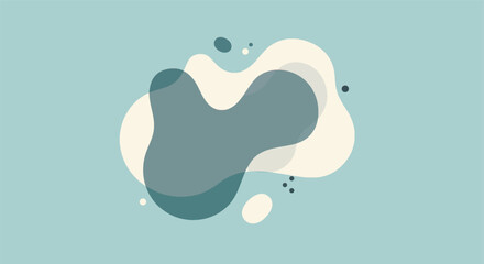Abstract Fluid Shapes Modern Pastel Design Element