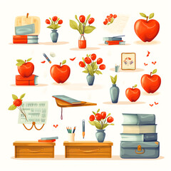 set of icons for education